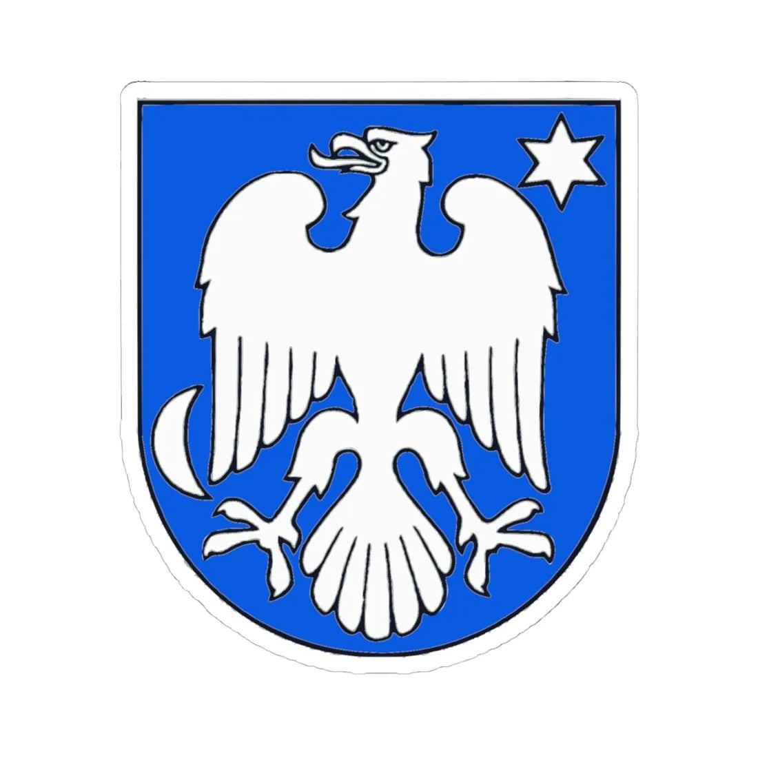 Secovce Coat of Arms (Slovakia) (Coat of Arms) STICKER Vinyl Kiss-Cut Decal 6 Inch White - The Sticker Space