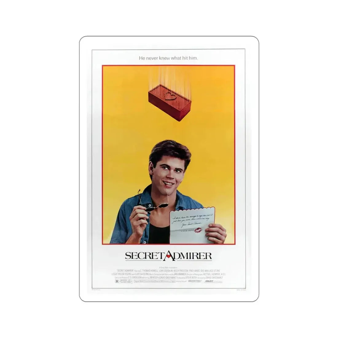 Secret Admirer 1985 Movie Poster STICKER Vinyl Die-Cut Decal 4 Inch - The Sticker Space