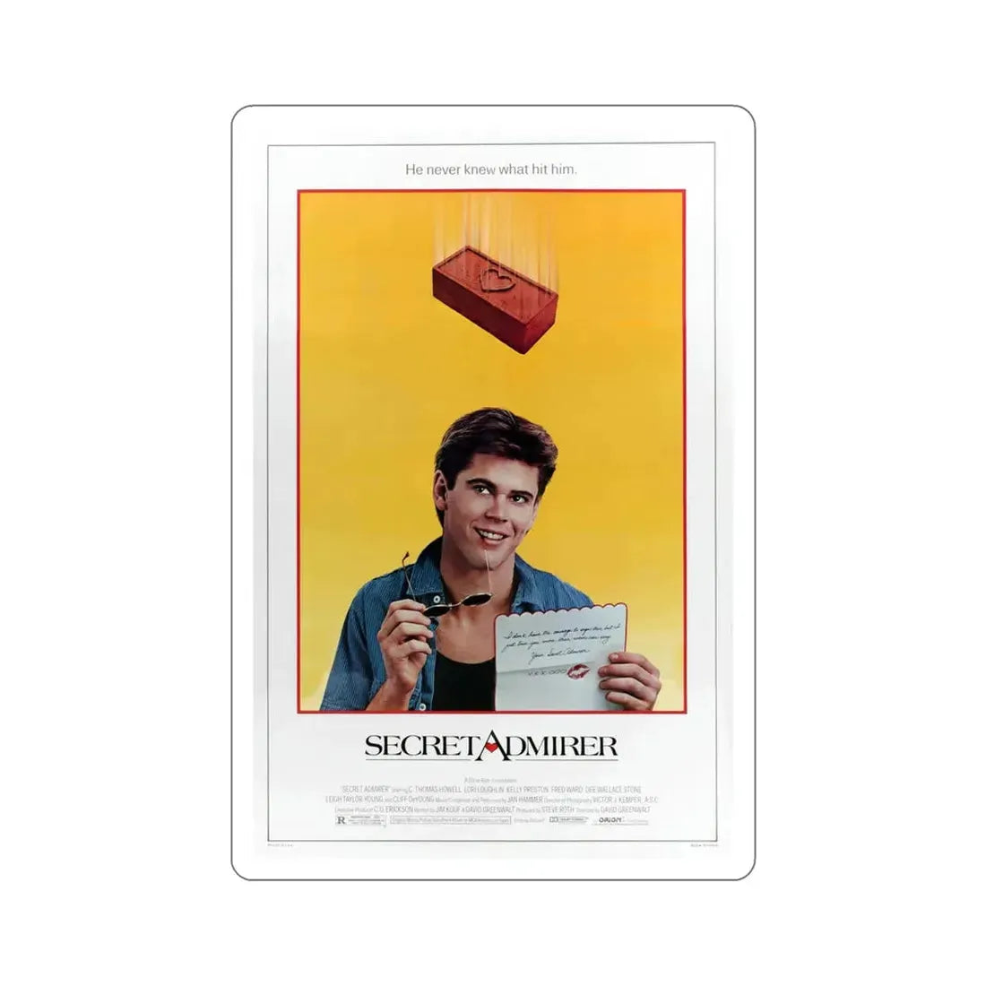 Secret Admirer 1985 Movie Poster STICKER Vinyl Die-Cut Decal 6 Inch - The Sticker Space