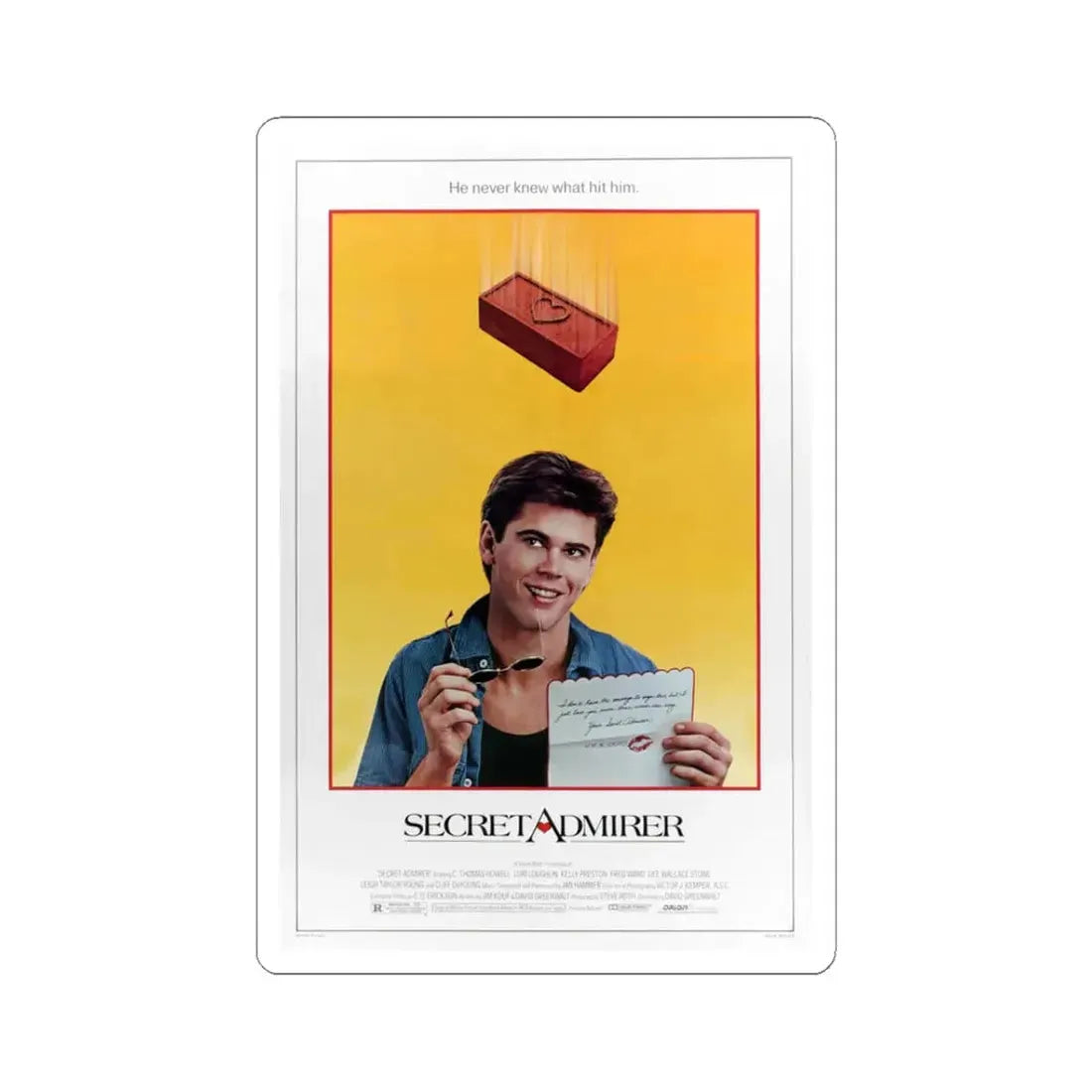 Secret Admirer 1985 Movie Poster - STICKER Vinyl Kiss-Cut Decal 3 Inch White - The Sticker Space