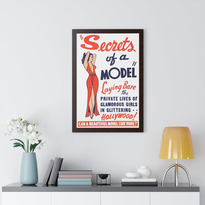 SECRETS OF A MODEL 1940 - Framed Movie Poster-The Sticker Space