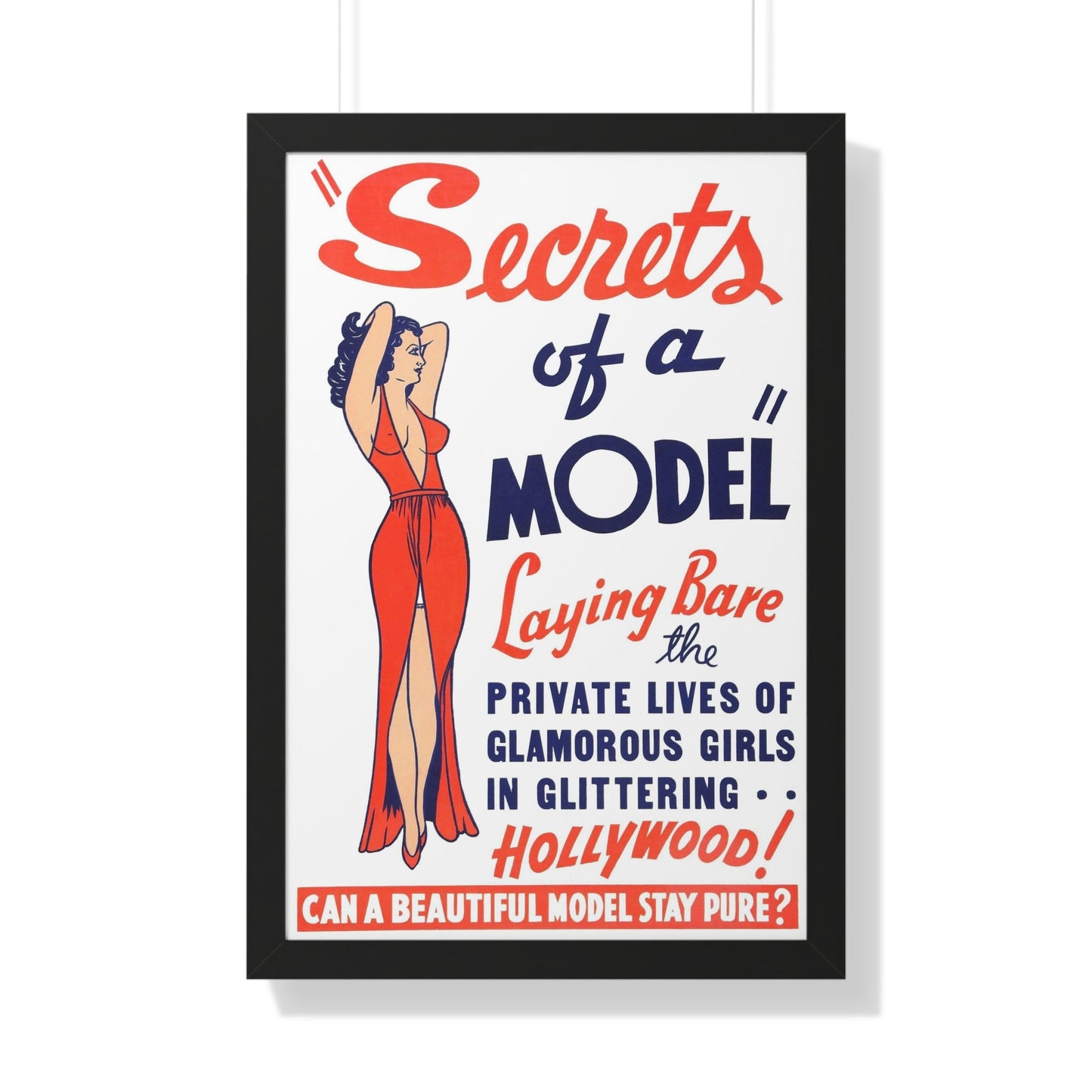 SECRETS OF A MODEL 1940 - Framed Movie Poster-20" x 30"-The Sticker Space