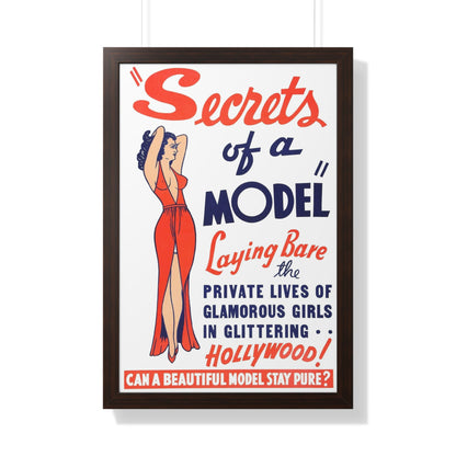 SECRETS OF A MODEL 1940 - Framed Movie Poster-20" x 30"-The Sticker Space