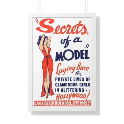 SECRETS OF A MODEL 1940 - Framed Movie Poster 20" x 30" White - The Sticker Space