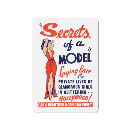 SECRETS OF A MODEL 1940 Movie Poster - Refrigerator Magnet 2 Inch Die-Cut - The Sticker Space