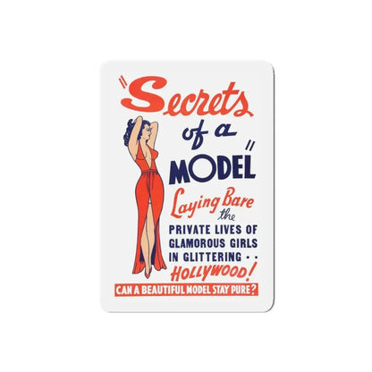 SECRETS OF A MODEL 1940 Movie Poster - Refrigerator Magnet 5 Inch Die-Cut - The Sticker Space