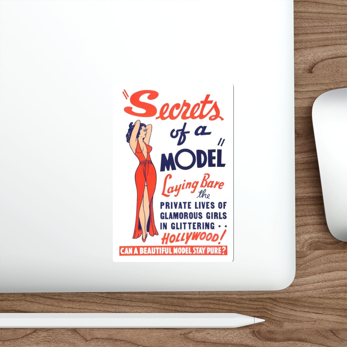 SECRETS OF A MODEL 1940 Movie Poster STICKER Vinyl Die-Cut Decal-The Sticker Space