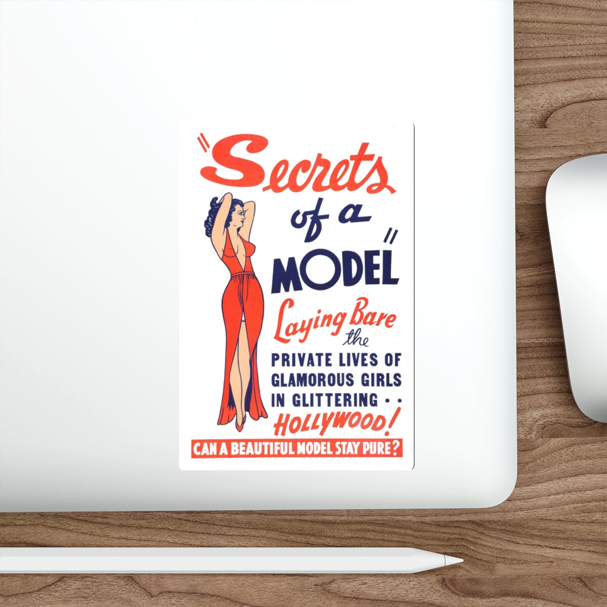 SECRETS OF A MODEL 1940 Movie Poster STICKER Vinyl Die-Cut Decal-The Sticker Space