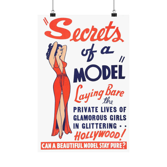 SECRETS OF A MODEL 1940 - Paper Movie Poster-12″ x 18″-The Sticker Space