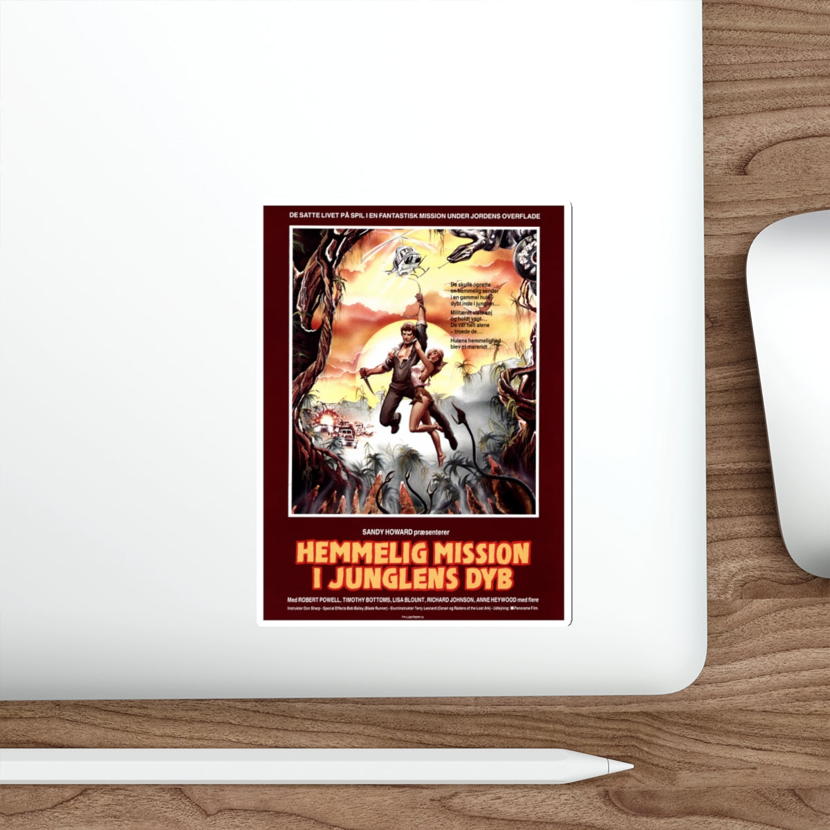 SECRETS OF THE PHANTOM CAVERNS (DANISH) 1983 Movie Poster STICKER Vinyl Die-Cut Decal-The Sticker Space