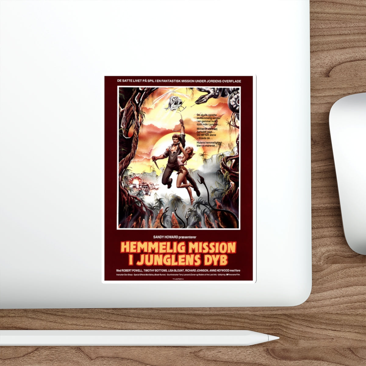 SECRETS OF THE PHANTOM CAVERNS (DANISH) 1983 Movie Poster STICKER Vinyl Die-Cut Decal-The Sticker Space