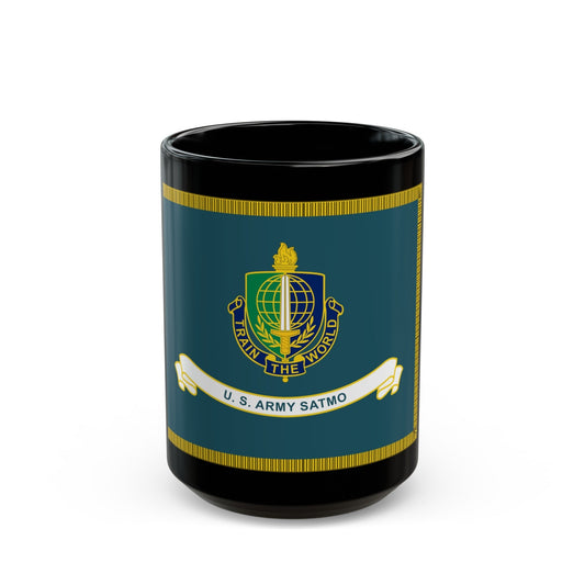 Security Asasistance Training Management Organization Flag (U.S. Army) Black Coffee Mug-15oz-The Sticker Space