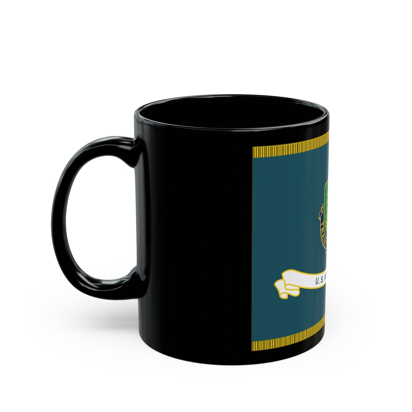Security Asasistance Training Management Organization Flag (U.S. Army) Black Coffee Mug-The Sticker Space