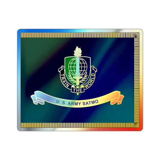 Security Assistance Training Management Organization Flag (U.S. Army) Holographic STICKER Die-Cut Vinyl Decal 6 Inch Holographic - The Sticker Space