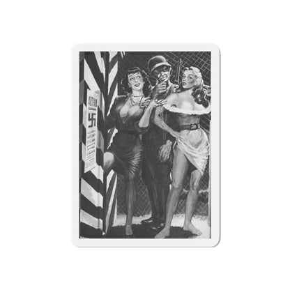 See-For-Men-September-1961-2 (Magazine Illustration) Refrigerator Magnet-3" x 3"-The Sticker Space