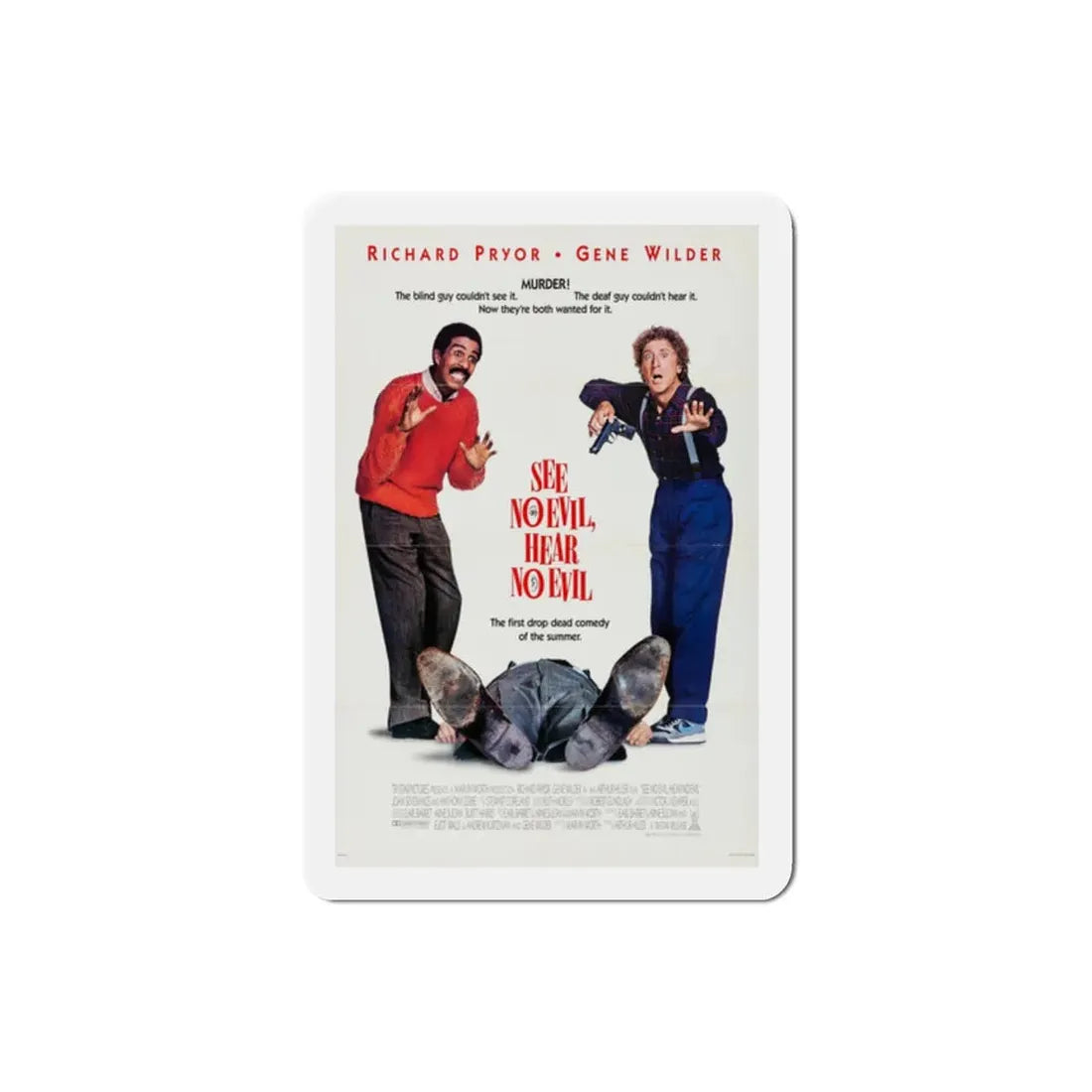 See No Evil, Hear No Evil 1989 Movie Poster Refrigerator Magnet 2 Inch - The Sticker Space