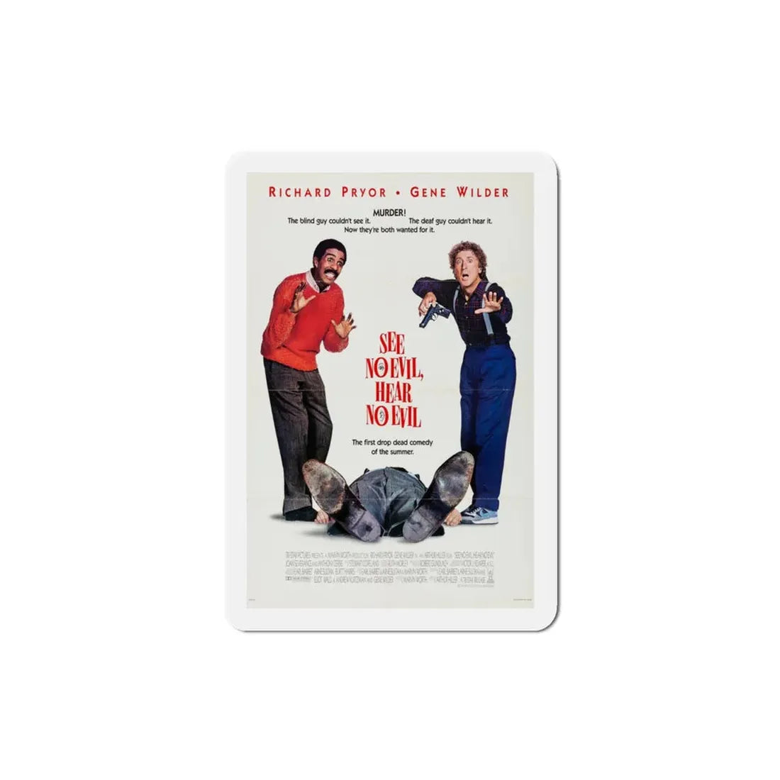 See No Evil, Hear No Evil 1989 Movie Poster Refrigerator Magnet 3 Inch - The Sticker Space