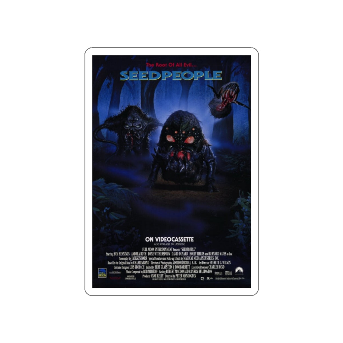 SEEDPEOPLE 1992 Movie Poster STICKER Vinyl Die-Cut Decal-White-The Sticker Space