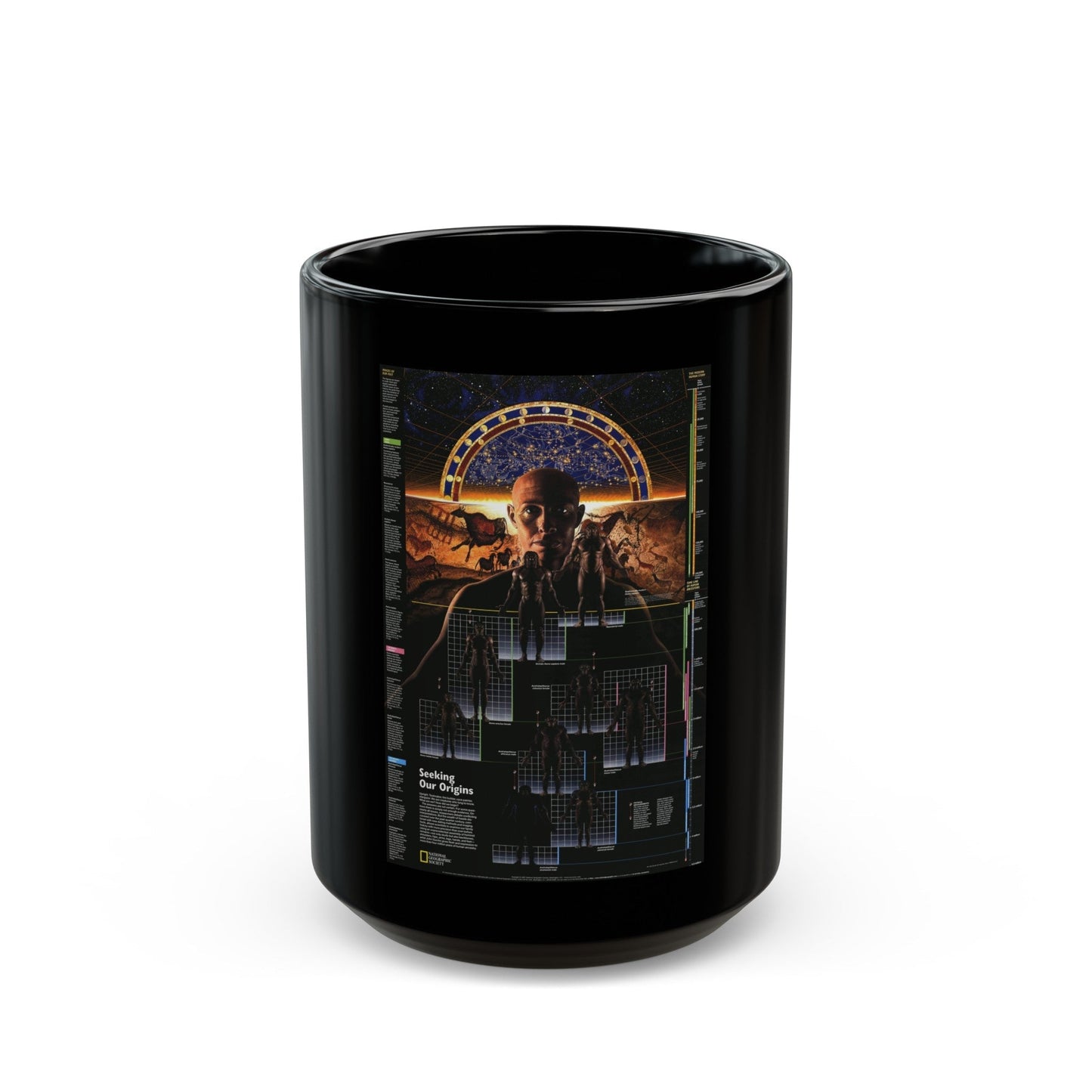 Seeking Our Origins (1997) (Map) Black Coffee Mug-15oz-The Sticker Space