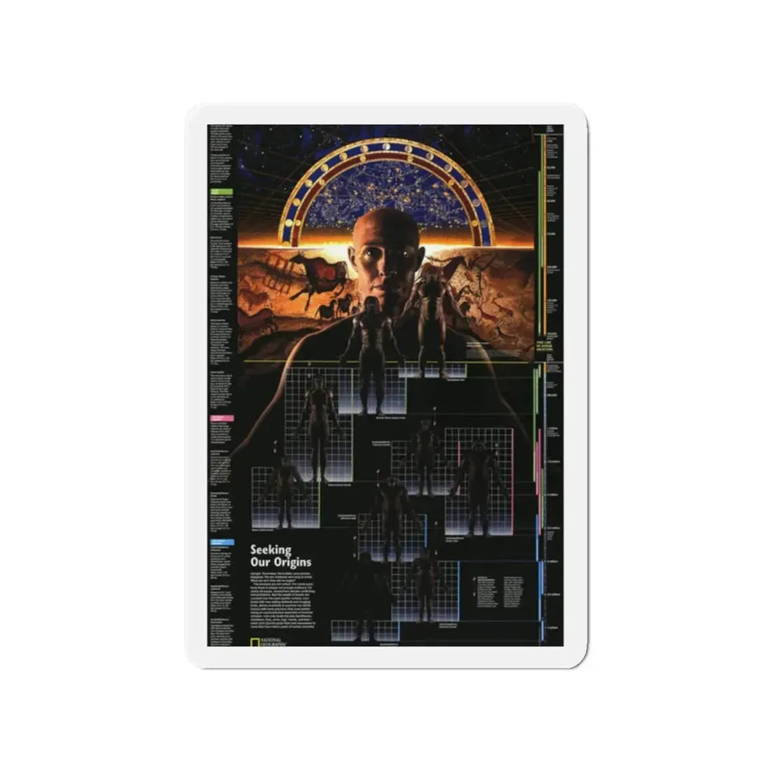 Seeking Our Origins (1997) (Map) Refrigerator Magnet 2 Inch - The Sticker Space