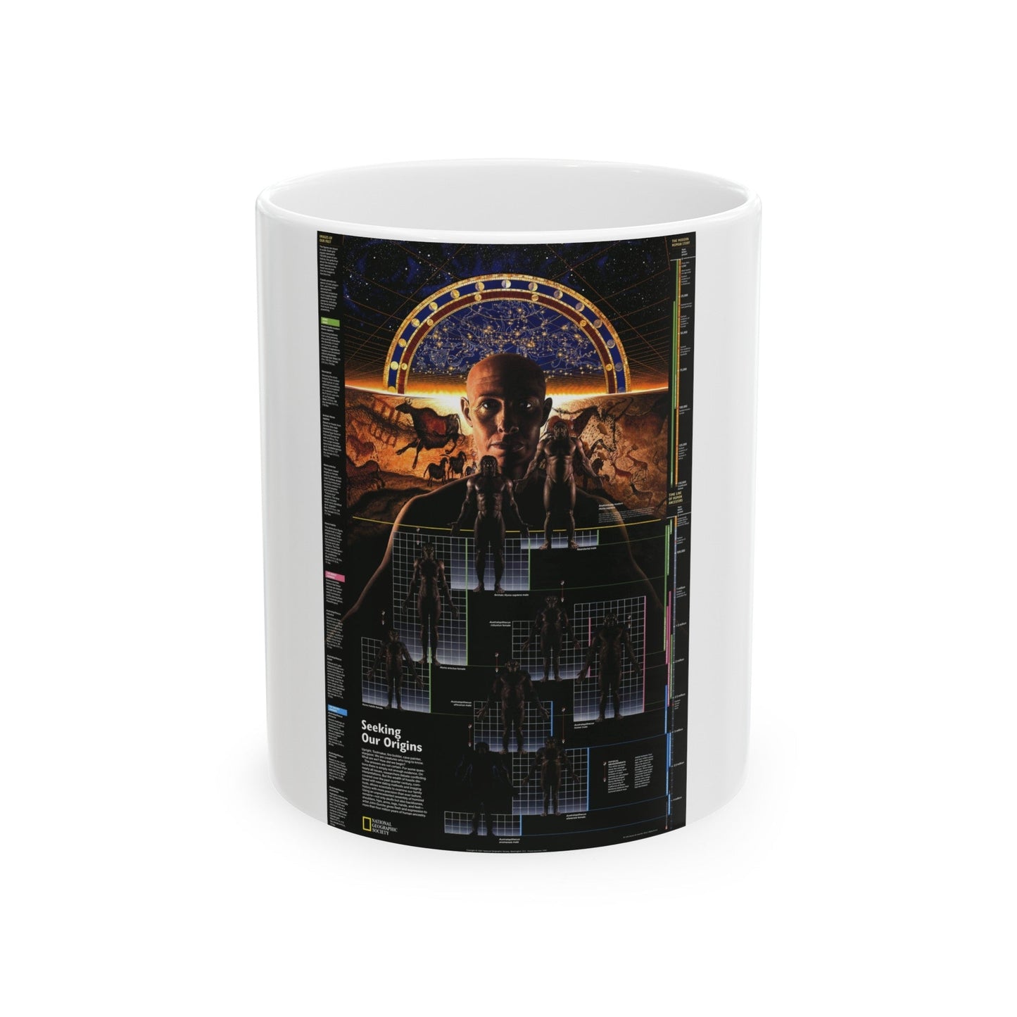 Seeking Our Origins (1997) (Map) White Coffee Mug-11oz-The Sticker Space