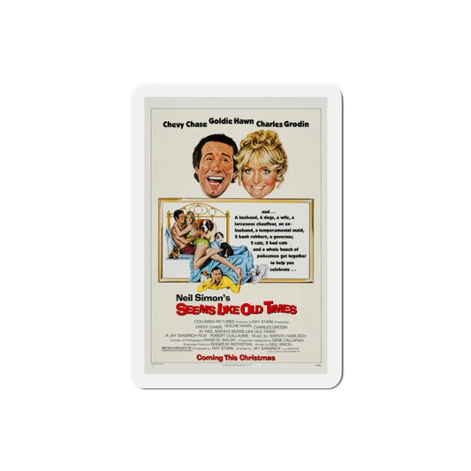 Seems Like Old Times 1980 Movie Poster Refrigerator Magnet 2 Inch - The Sticker Space