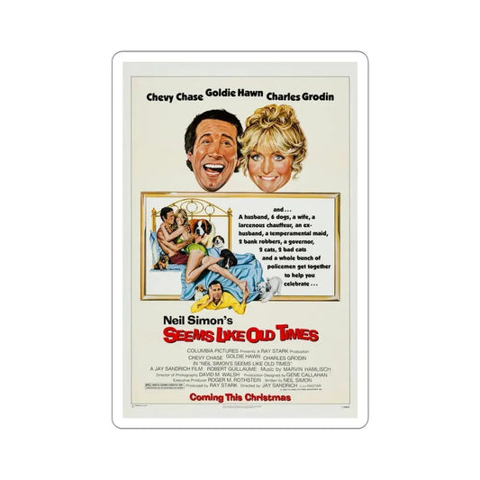 Seems Like Old Times 1980 Movie Poster STICKER Vinyl Die-Cut Decal 6 Inch - The Sticker Space