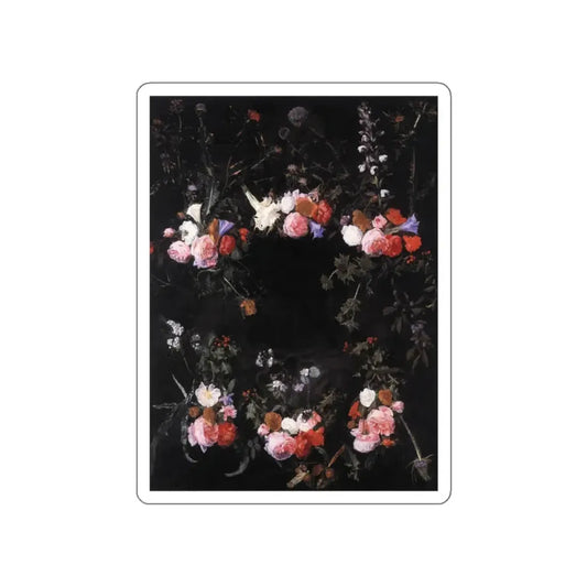 SEGHERS, Daniel - Garland of Flowers (Artwork) STICKER Vinyl Die-Cut Decal White Die-Cut 2 Inch - The Sticker Space