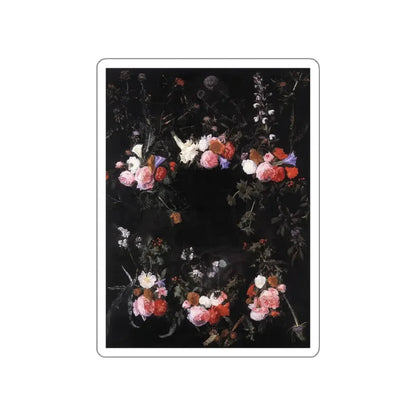 SEGHERS, Daniel - Garland of Flowers (Artwork) STICKER Vinyl Die-Cut Decal White Die-Cut 6 Inch - The Sticker Space