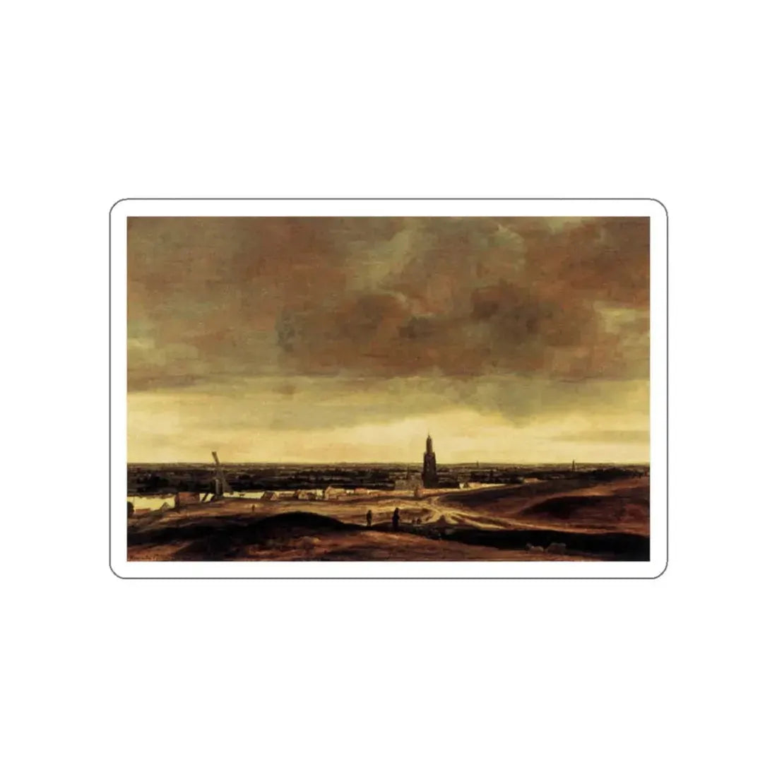 SEGHERS, Hercules - View of Rhenen (Artwork) STICKER Vinyl Die-Cut Decal White Die-Cut 2 Inch - The Sticker Space