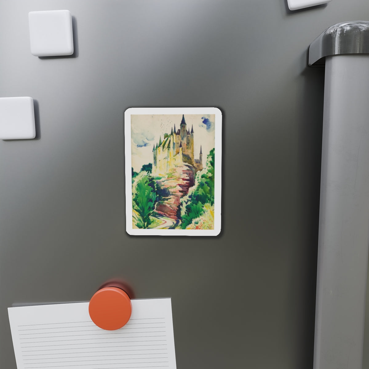 Segovia, Spain (Magazine Illustration) Refrigerator Magnet-The Sticker Space