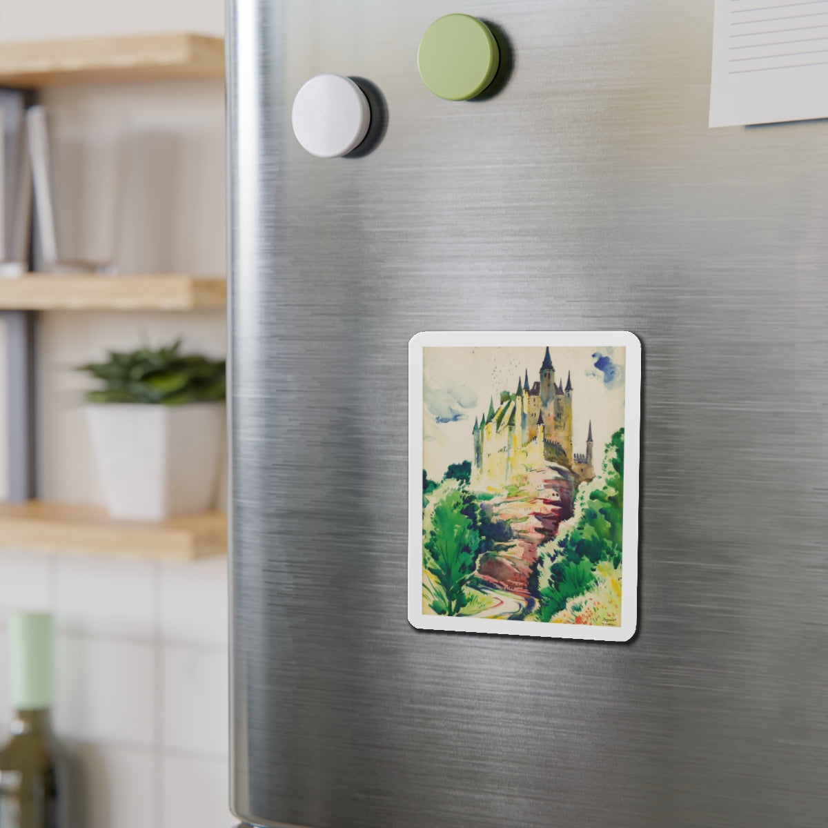 Segovia, Spain (Magazine Illustration) Refrigerator Magnet-The Sticker Space