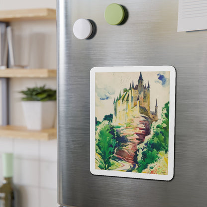 Segovia, Spain (Magazine Illustration) Refrigerator Magnet-The Sticker Space