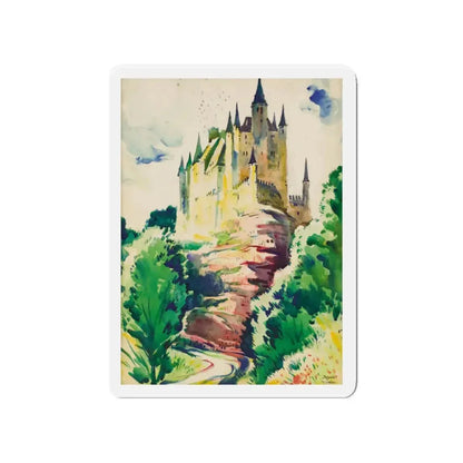 Segovia, Spain (Magazine Illustration) Refrigerator Magnet 4 Inch Die-Cut - The Sticker Space