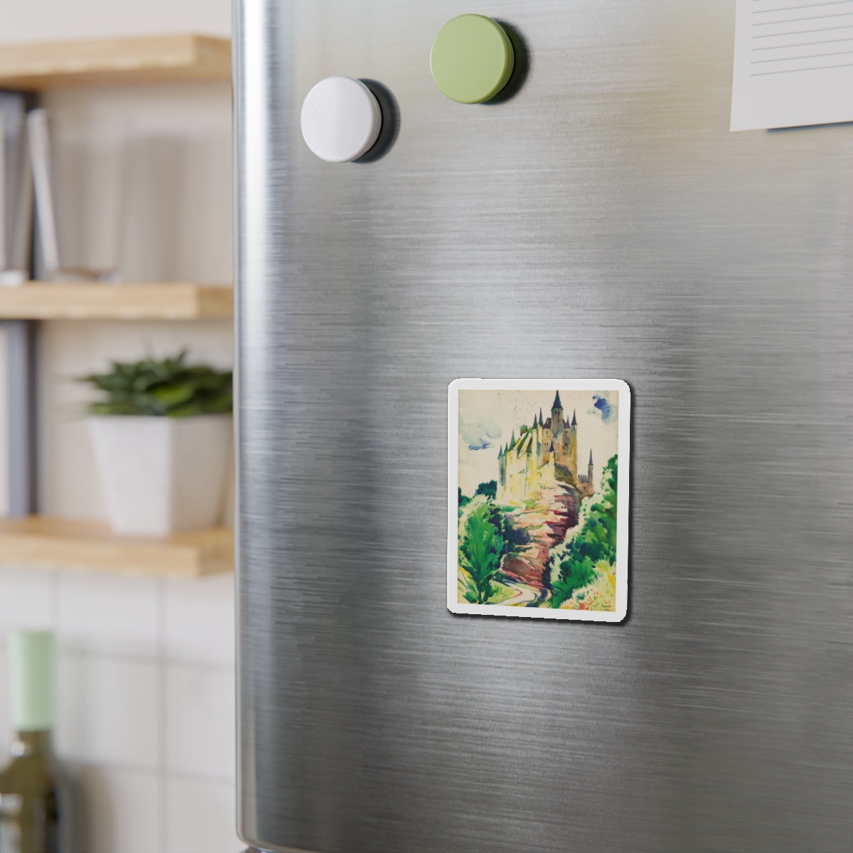 Segovia, Spain (Magazine Illustration) Refrigerator Magnet-The Sticker Space