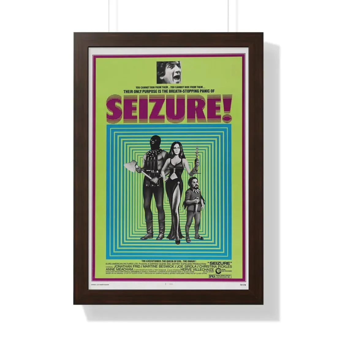 SEIZURE 1974 - Framed Movie Poster 16″ x 24″ Walnut - The Sticker Space
