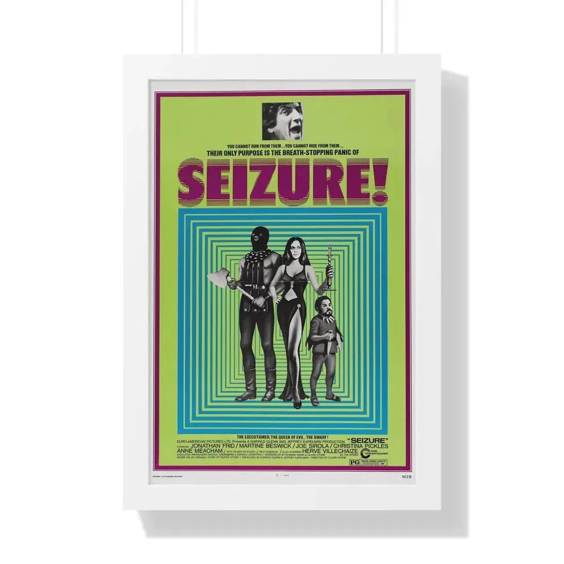 SEIZURE 1974 - Framed Movie Poster 16″ x 24″ White - The Sticker Space