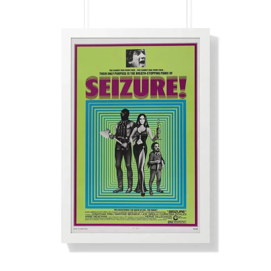 SEIZURE 1974 - Framed Movie Poster 20" x 30" White - The Sticker Space