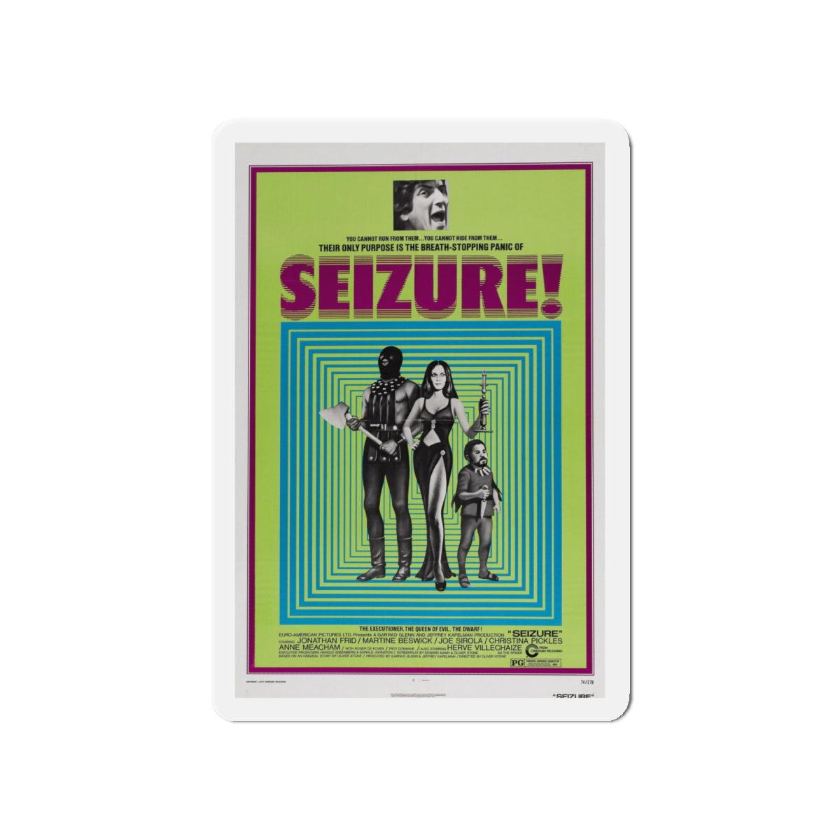 SEIZURE 1974 Movie Poster - Refrigerator Magnet-4" x 4"-The Sticker Space