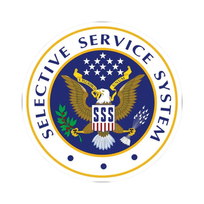 Selective Service System - STICKER Vinyl Kiss-Cut Decal 2 Inch White - The Sticker Space
