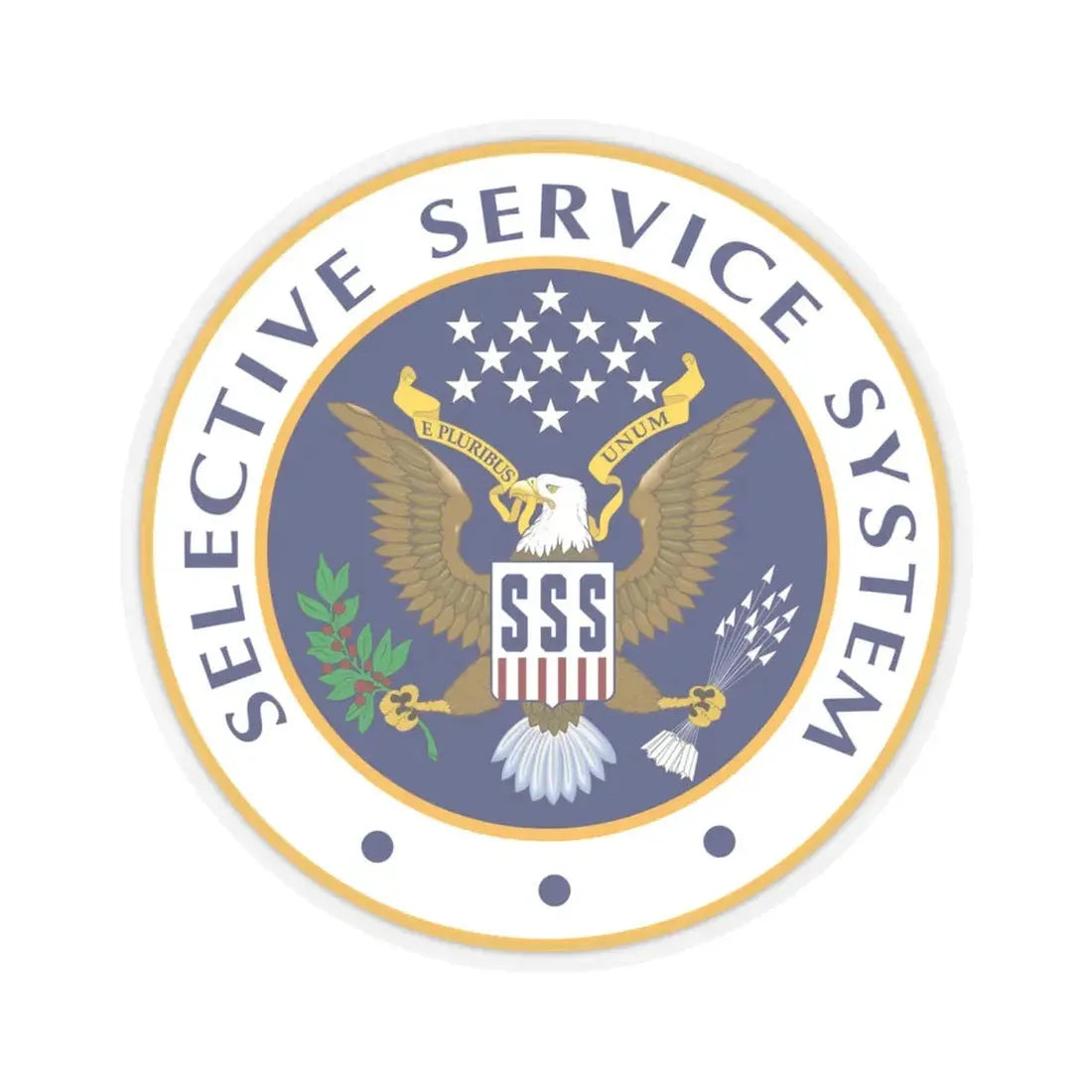 Selective Service System - STICKER Vinyl Kiss-Cut Decal 4 Inch Transparent - The Sticker Space