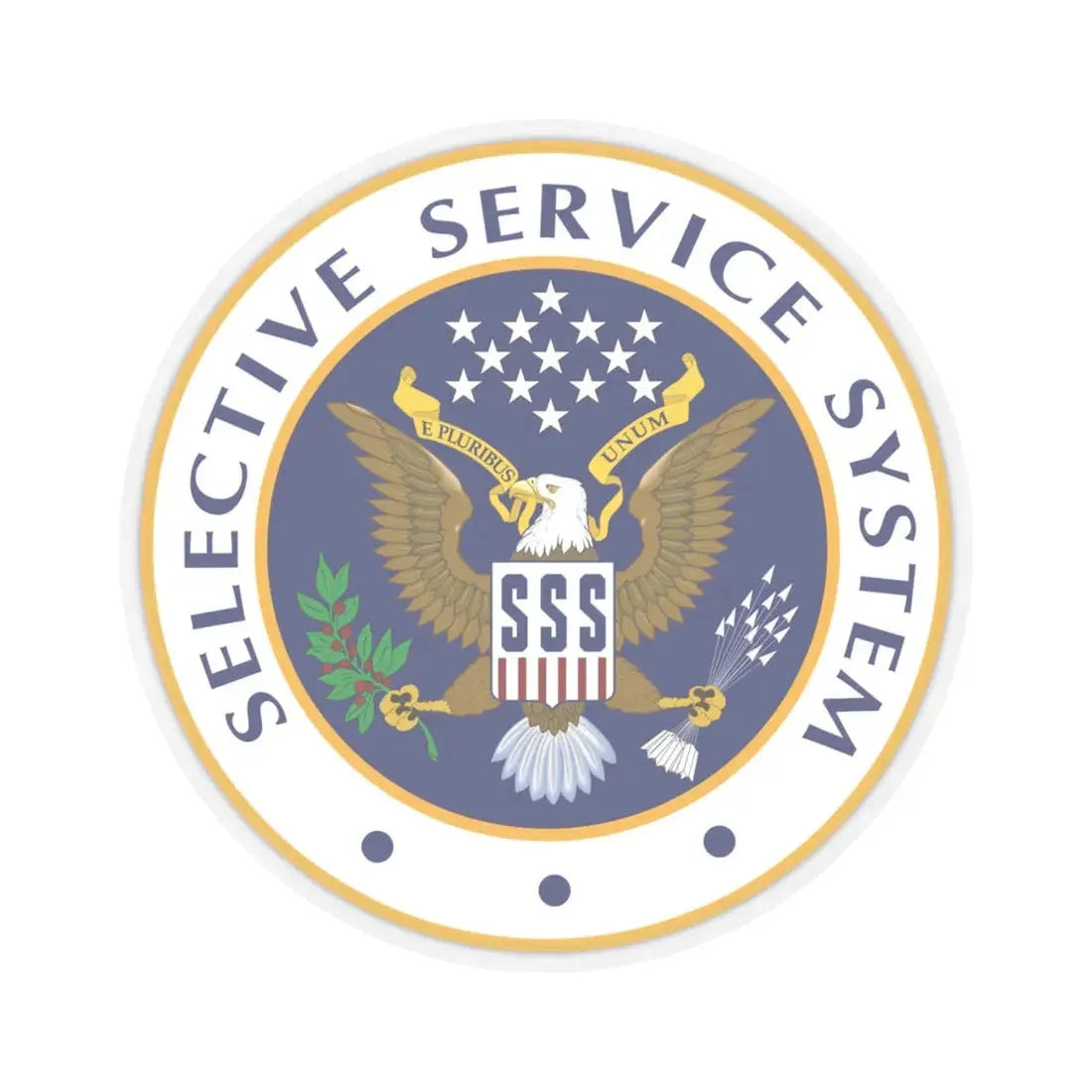 Selective Service System - STICKER Vinyl Kiss-Cut Decal 6 Inch Transparent - The Sticker Space