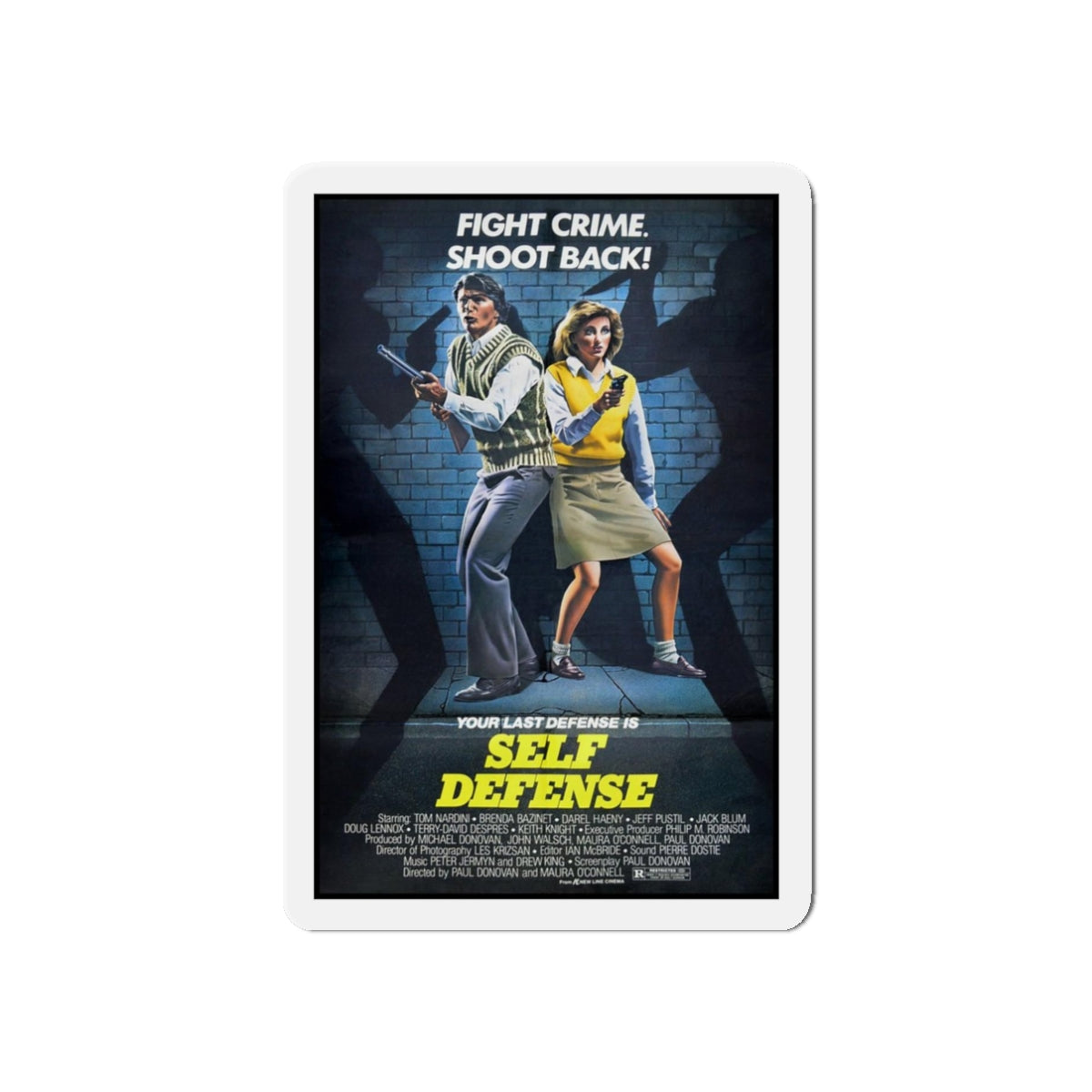 SELF DEFENSE (NIGHT WARRIORS) 1983 Movie Poster - Refrigerator Magnet-3" x 3"-The Sticker Space