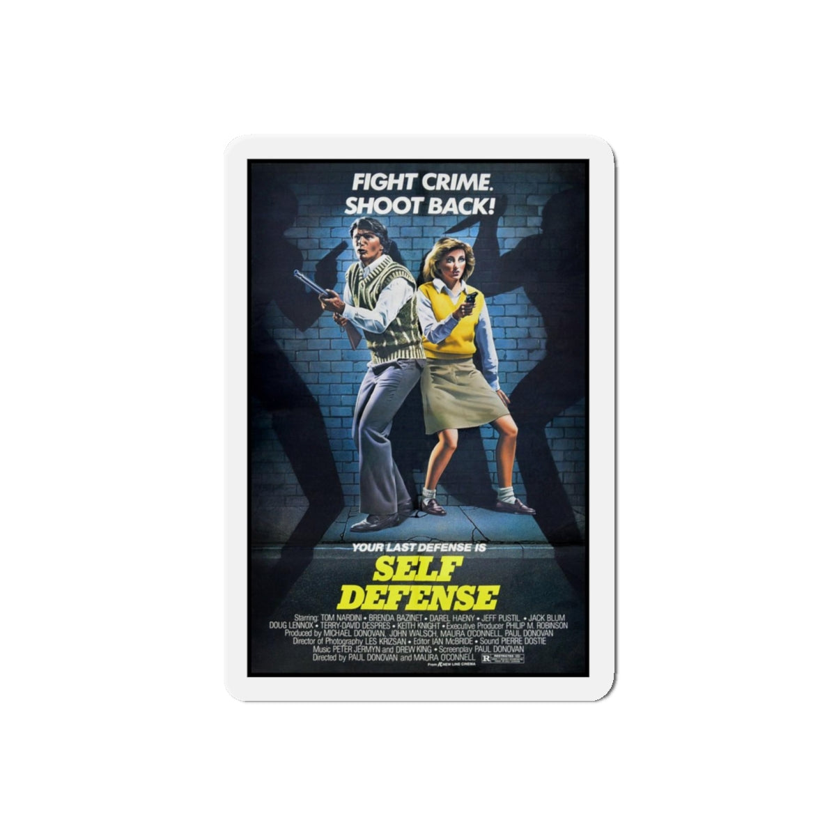 SELF DEFENSE (NIGHT WARRIORS) 1983 Movie Poster - Refrigerator Magnet-5" x 5"-The Sticker Space