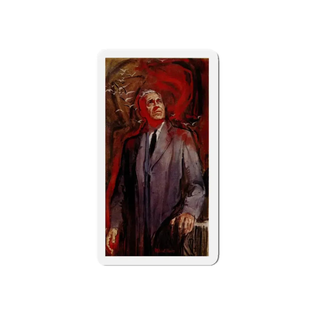 Selfportrait (Magazine Illustration) Refrigerator Magnet 4 Inch Die-Cut - The Sticker Space