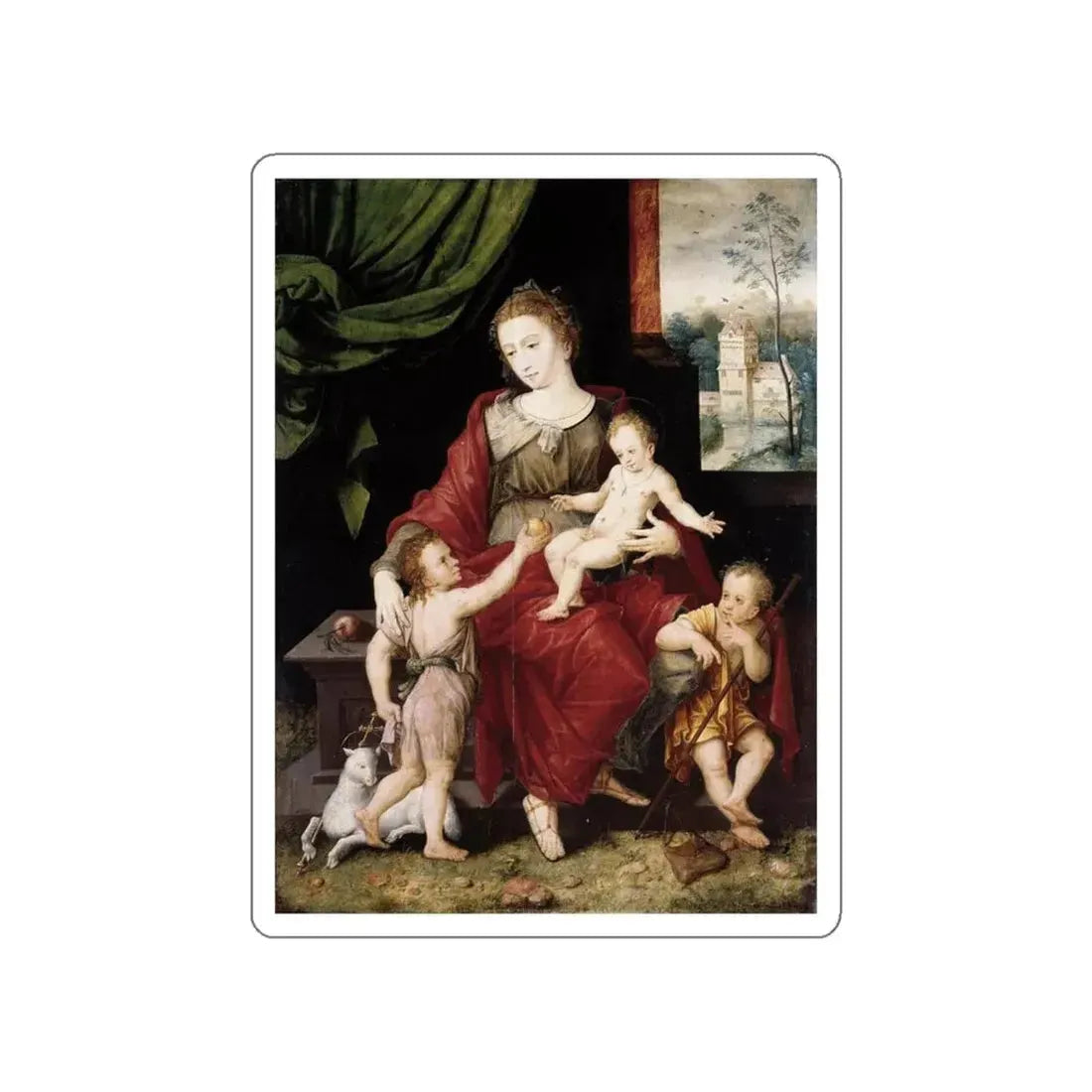 SELLAER, Vincent - Virgin and Child (Artwork) STICKER Vinyl Die-Cut Decal White Die-Cut 5 Inch - The Sticker Space