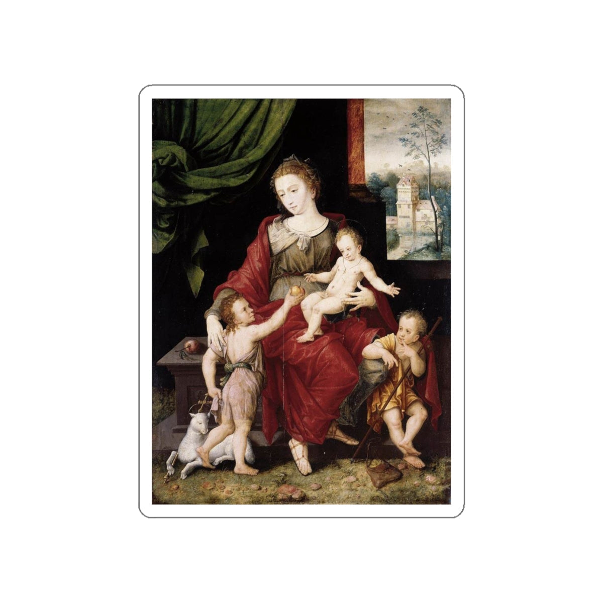 SELLAER, Vincent - Virgin and Child (Artwork) STICKER Vinyl Die-Cut Decal-White-The Sticker Space