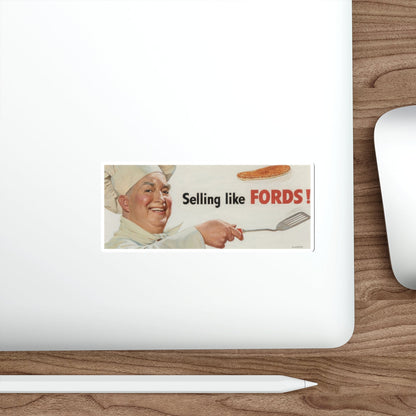 Selling Like FORDS!, Ford Motor Company billboard illustration (Magazine Illustration) STICKER Vinyl Die-Cut Decal-The Sticker Space