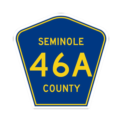 Seminole County 46A (Florida) (Road Sign) STICKER Vinyl Kiss-Cut Decal 2 Inch White - The Sticker Space