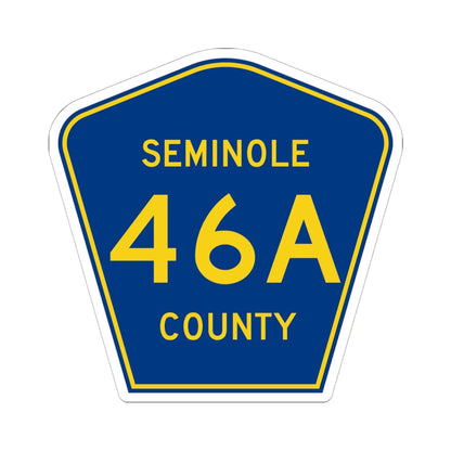 Seminole County 46A (Florida) (Road Sign) STICKER Vinyl Kiss-Cut Decal 6 Inch White - The Sticker Space